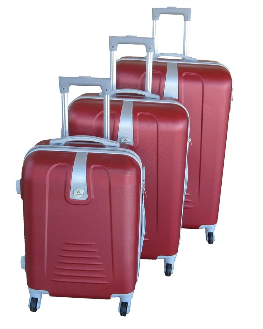 3 Piece Hard Outer Shell Protected Lightweight Sleek Luggage Bag Set