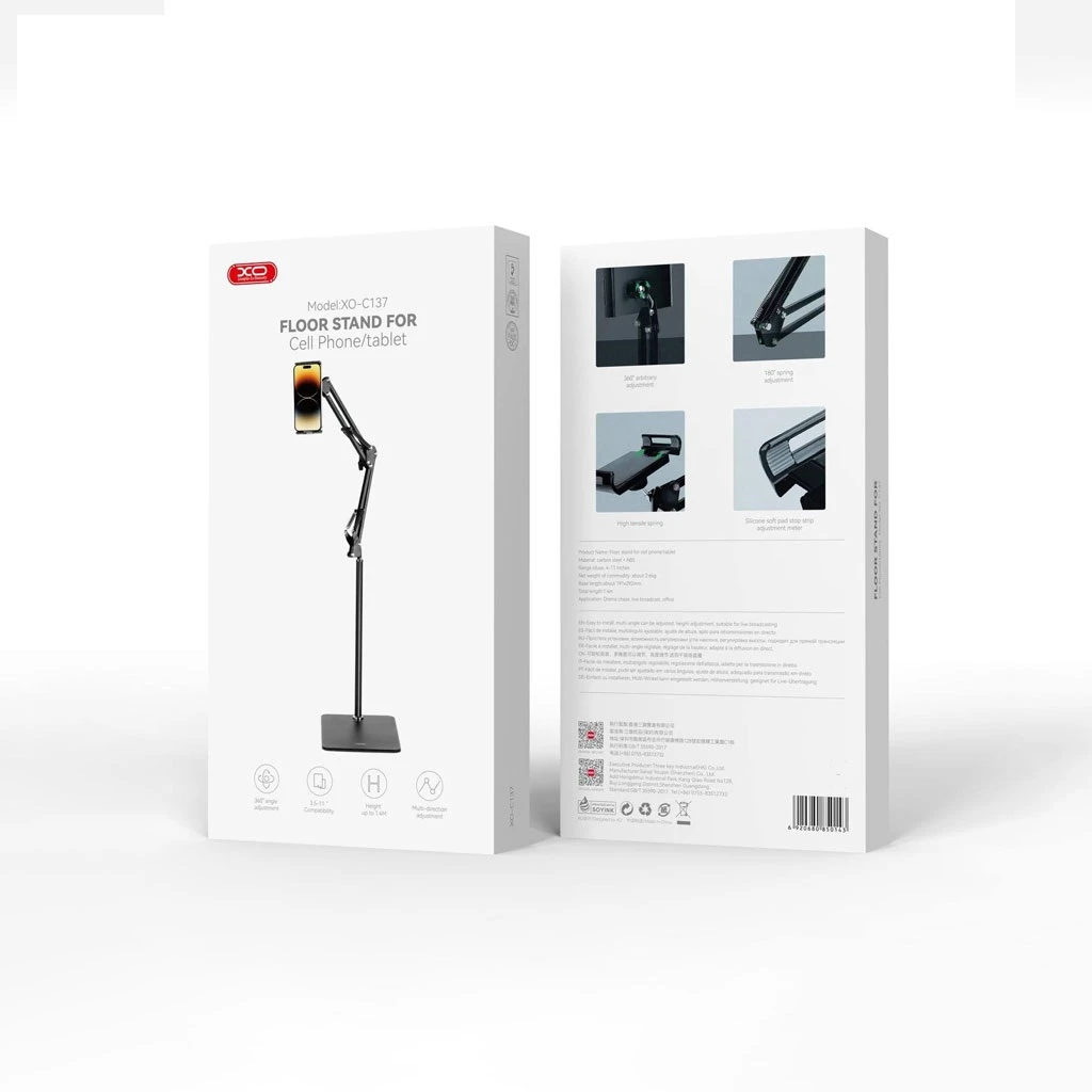XO C137 metal floor cantilever 135CM high mobile phone/tablet bracket